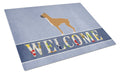 Boxer Welcome Cutting Board Tempered Glass Kitchen Cutting Surface, Heat Resistant Chopping, Non-Slip Feet, Food Prep & Serving