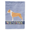 Staffordshire Bull Terrier Welcome House Flag 28x40 Porch Sleeve Pole Decorative Outside Yard Banner Artwork Wall Hanging, Polyester