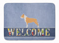 Staffordshire Bull Terrier Welcome Memory Foam Kitchen Mat Machine Washable Anti-Fatigue Cushion Comfort Bath or Kitchen Rug