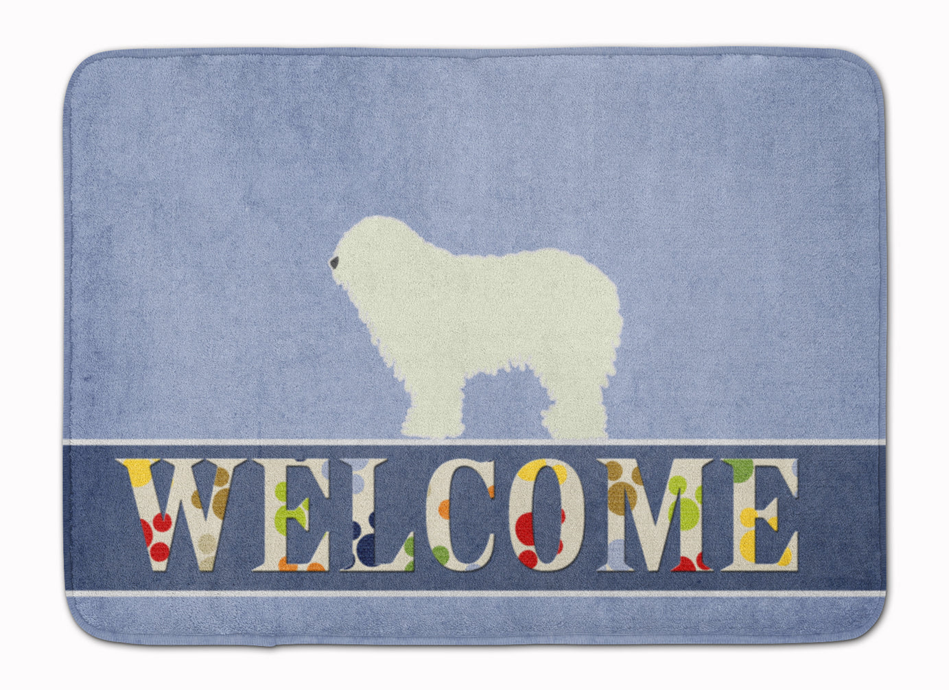 Komondor Welcome Memory Foam Kitchen Mat Machine Washable Anti-Fatigue Cushion Comfort Bath or Kitchen Rug