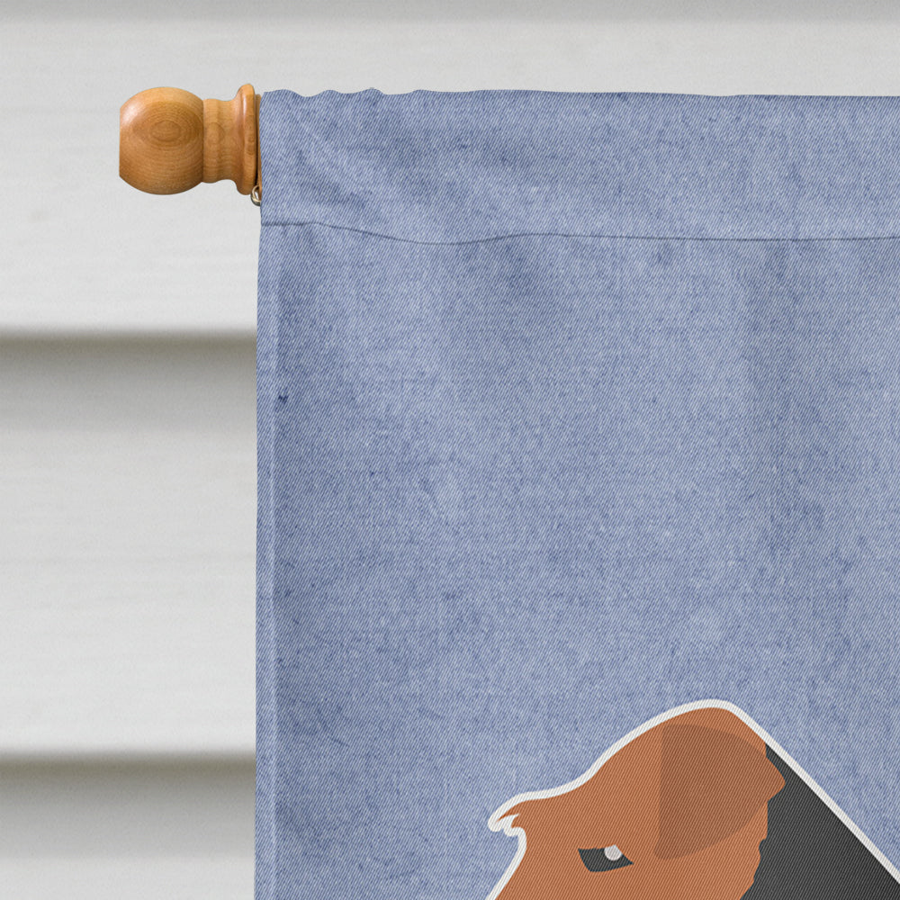Airedale Terrier Welcome House Flag 28x40 Porch Sleeve Pole Decorative Outside Yard Banner Artwork Wall Hanging, Polyester
