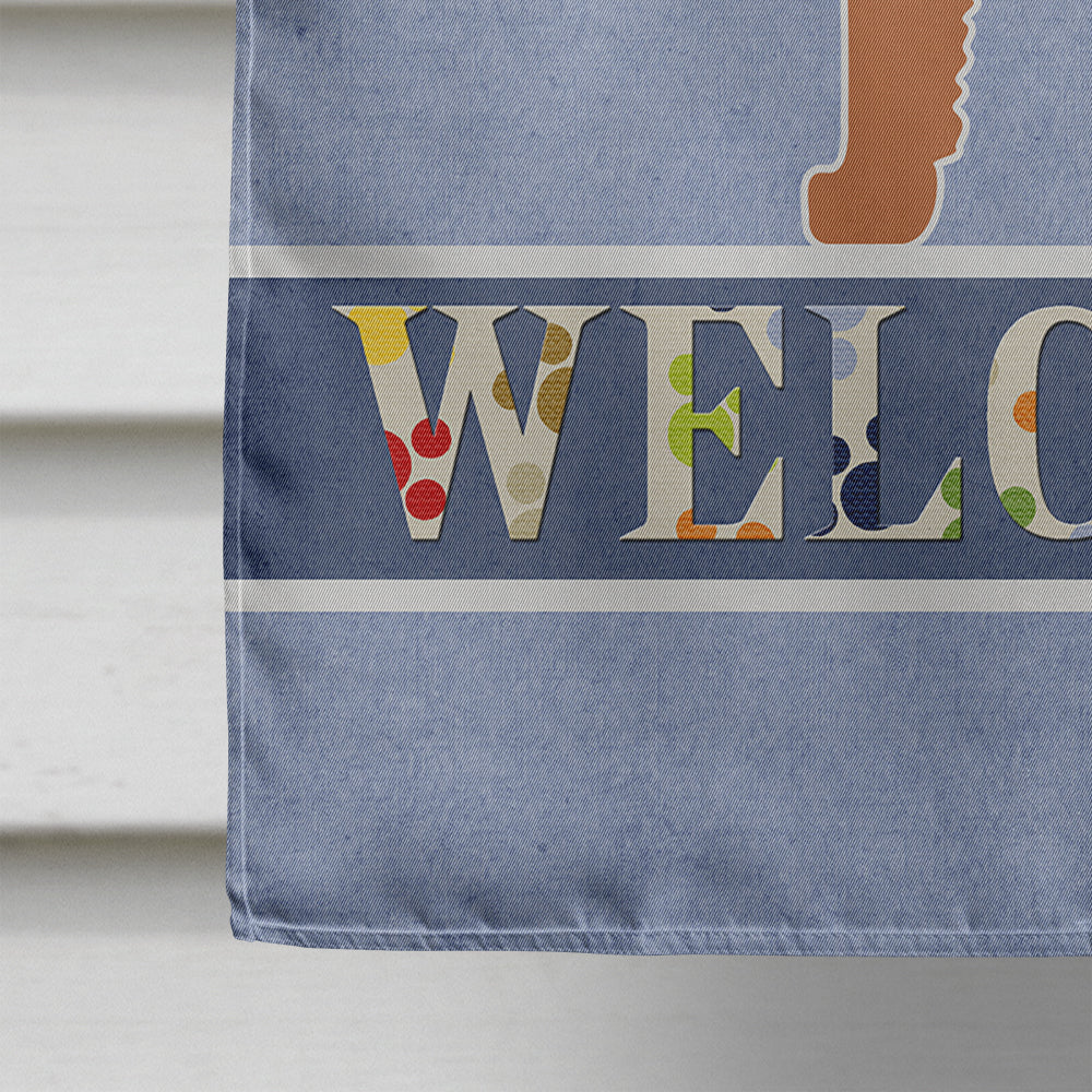 Airedale Terrier Welcome House Flag 28x40 Porch Sleeve Pole Decorative Outside Yard Banner Artwork Wall Hanging, Polyester