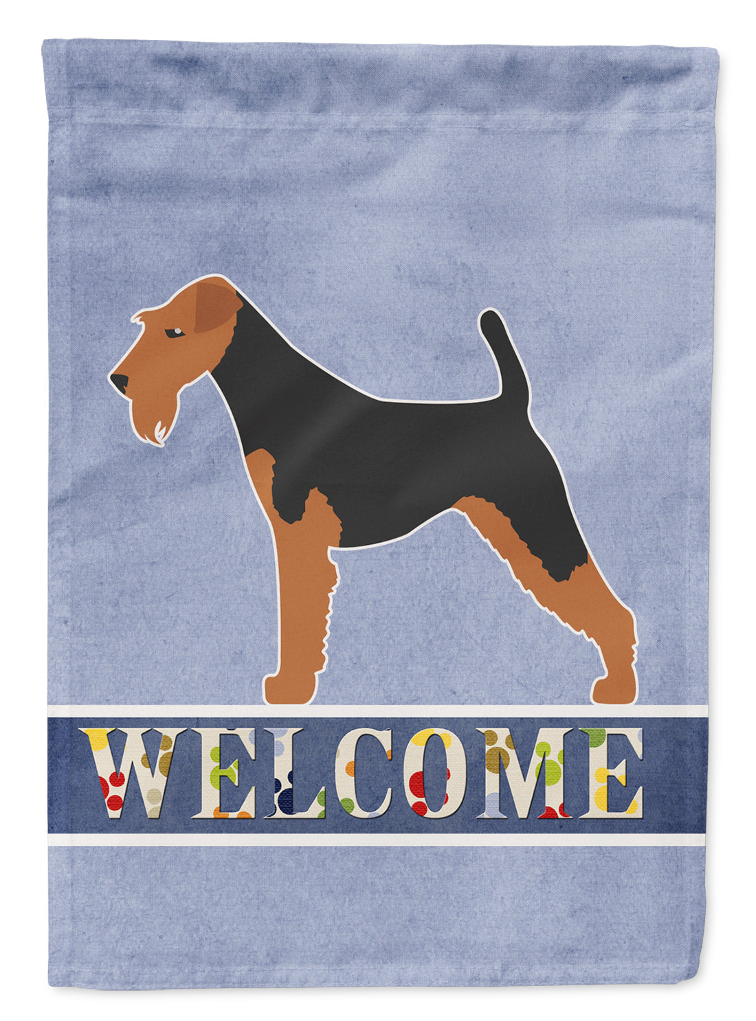 Airedale Terrier Welcome Garden Flag Mailbox Decorative Yard Banner Outside Patio Artwork for Flower Beds, Garden Size, Multicolor