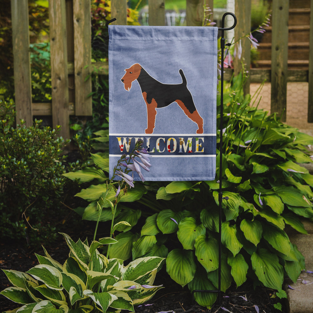 Airedale Terrier Welcome Garden Flag Mailbox Decorative Yard Banner Outside Patio Artwork for Flower Beds, Garden Size, Multicolor