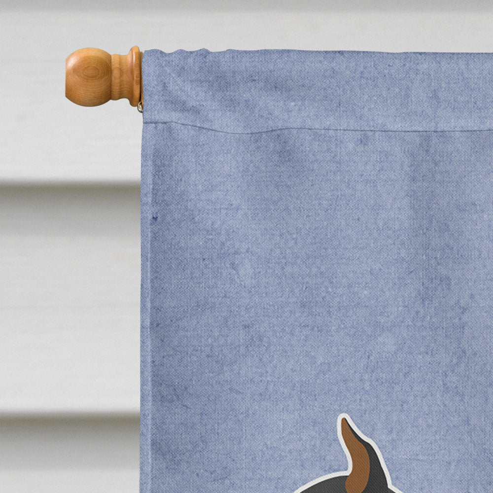 Doberman Pinscher Welcome House Flag 28x40 Porch Sleeve Pole Decorative Outside Yard Banner Artwork Wall Hanging, Polyester