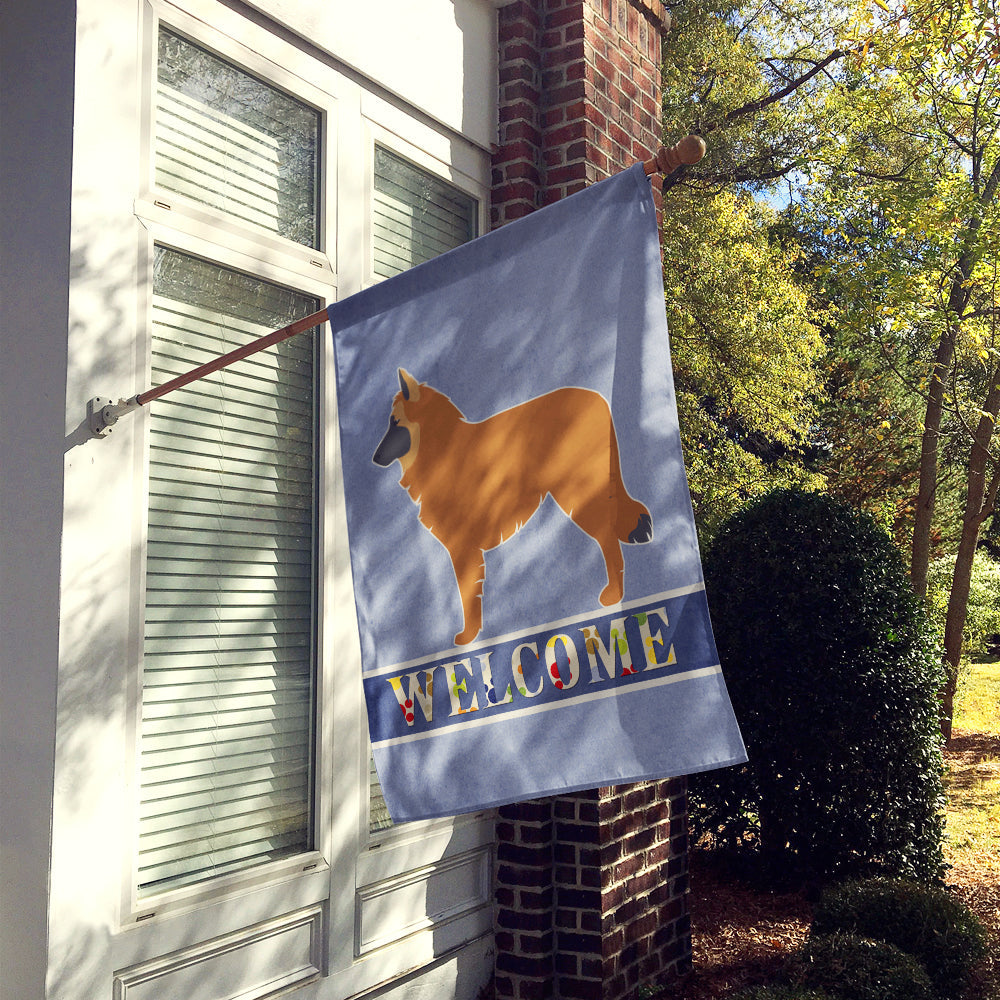 Belgian Shepherd Welcome House Flag 28x40 Porch Sleeve Pole Decorative Outside Yard Banner Artwork Wall Hanging, Polyester