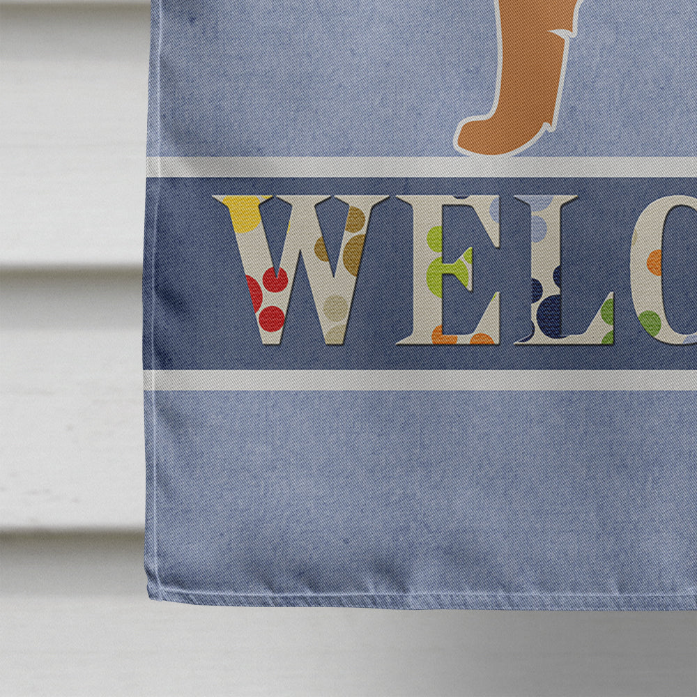 Belgian Shepherd Welcome House Flag 28x40 Porch Sleeve Pole Decorative Outside Yard Banner Artwork Wall Hanging, Polyester