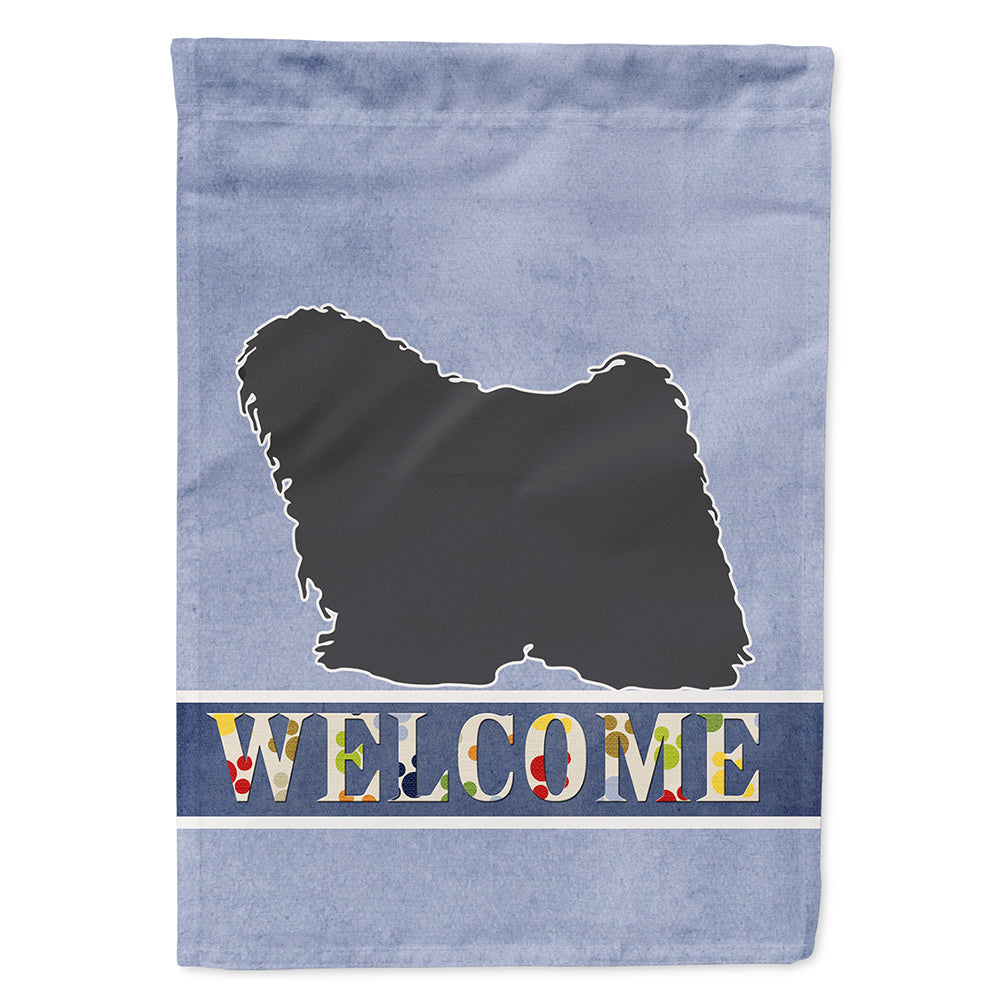 Puli Welcome House Flag 28x40 Porch Sleeve Pole Decorative Outside Yard Banner Artwork Wall Hanging, Polyester