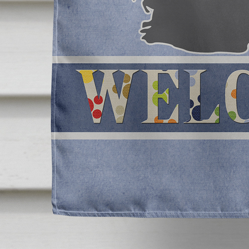 Puli Welcome House Flag 28x40 Porch Sleeve Pole Decorative Outside Yard Banner Artwork Wall Hanging, Polyester