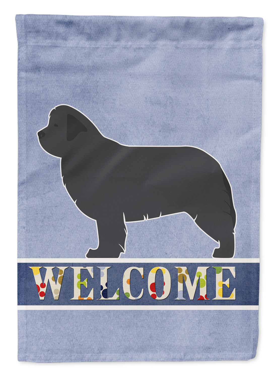 Newfoundland Welcome House Flag 28x40 Porch Sleeve Pole Decorative Outside Yard Banner Artwork Wall Hanging, Polyester