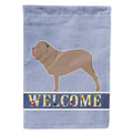 Neapolitan Mastiff Welcome House Flag 28x40 Porch Sleeve Pole Decorative Outside Yard Banner Artwork Wall Hanging, Polyester