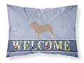Neapolitan Mastiff Welcome Standard Pillowcase Lightweight Super Soft Easy Care Decorative Artwork Pillowcase, Standard