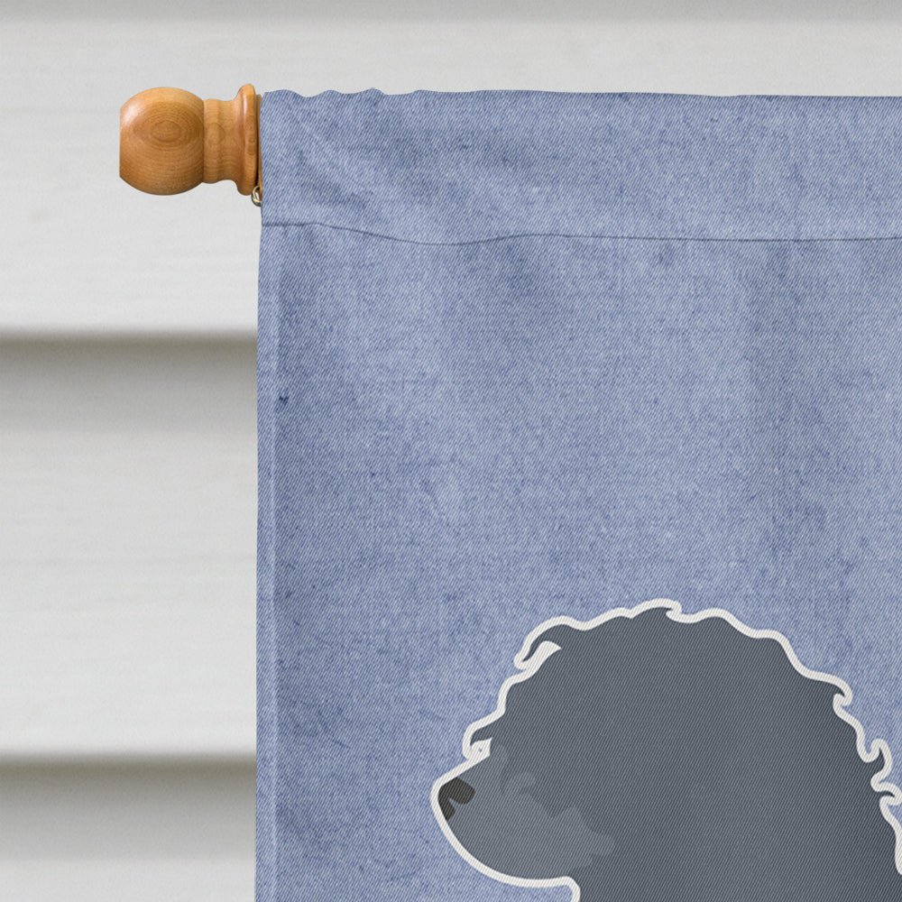 Portuguese Water Dog Welcome House Flag 28x40 Porch Sleeve Pole Decorative Outside Yard Banner Artwork Wall Hanging, Polyester