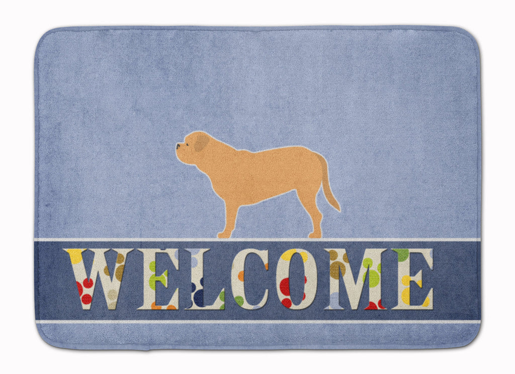 Dogue de Bordeaux Welcome Memory Foam Kitchen Mat Machine Washable Anti-Fatigue Cushion Comfort Bath or Kitchen Rug