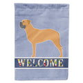 Bullmastiff Welcome House Flag 28x40 Porch Sleeve Pole Decorative Outside Yard Banner Artwork Wall Hanging, Polyester
