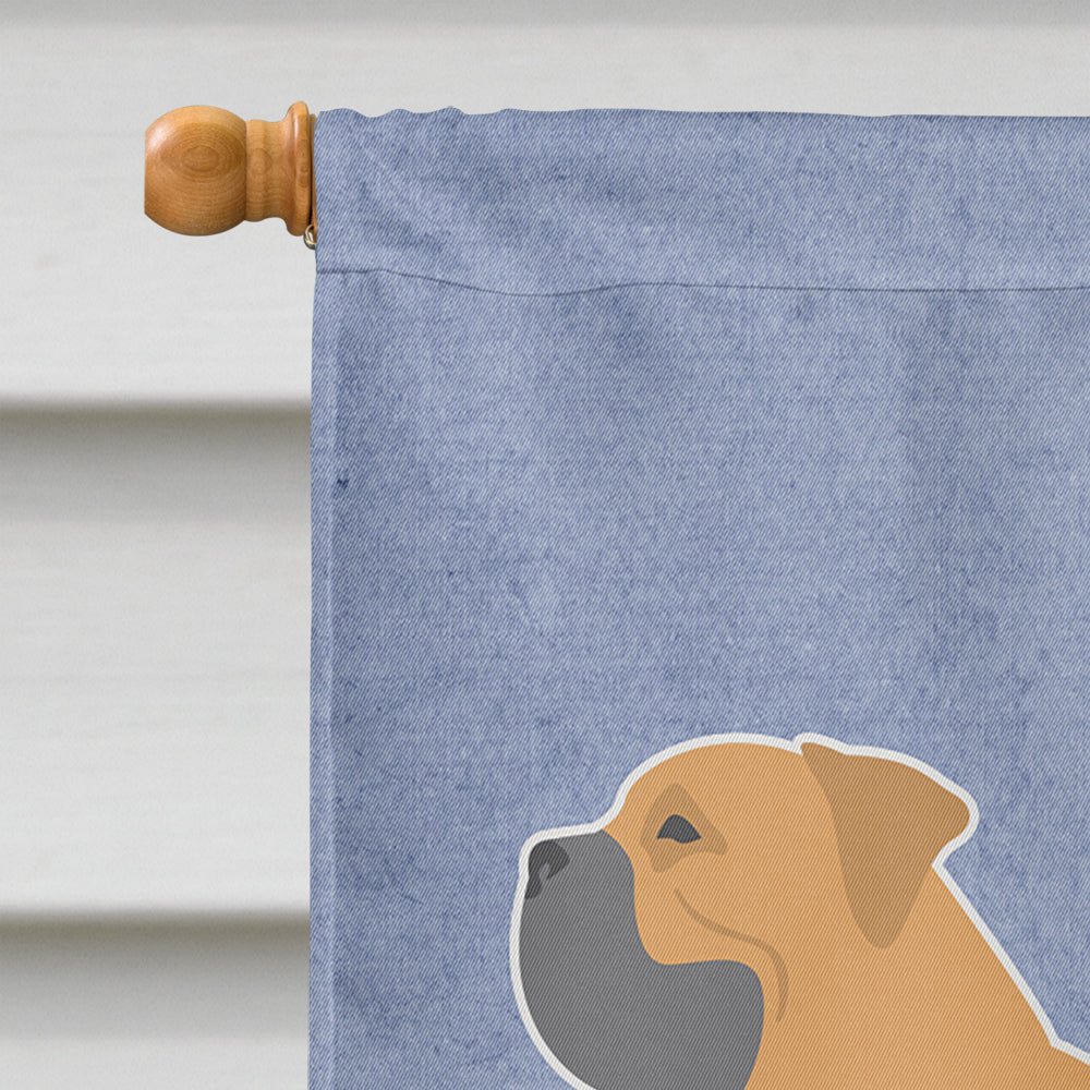 Bullmastiff Welcome House Flag 28x40 Porch Sleeve Pole Decorative Outside Yard Banner Artwork Wall Hanging, Polyester