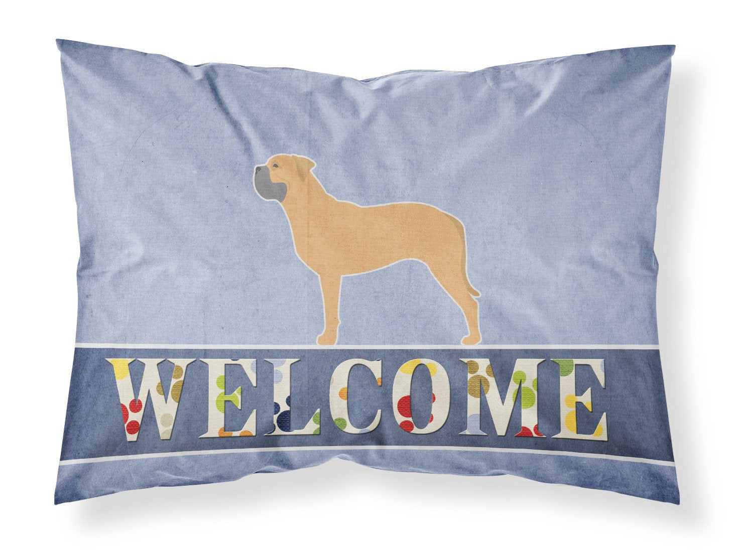 Bullmastiff Welcome Standard Pillowcase Lightweight Super Soft Easy Care Decorative Artwork Pillowcase, Standard