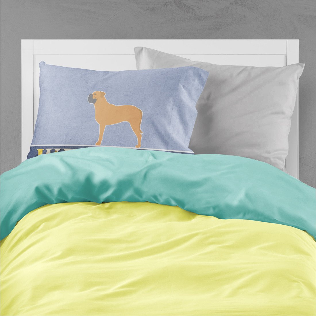 Bullmastiff Welcome Standard Pillowcase Lightweight Super Soft Easy Care Decorative Artwork Pillowcase, Standard