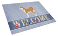 Akita Welcome Cutting Board Tempered Glass Kitchen Cutting Surface, Heat Resistant Chopping, Non-Slip Feet, Food Prep & Serving