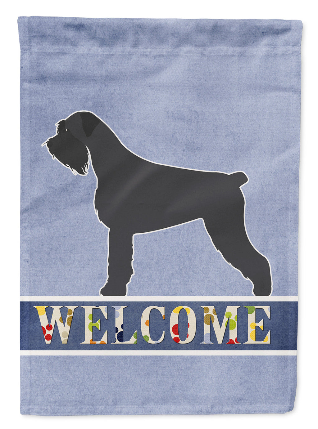 Giant Schnauzer Welcome House Flag 28x40 Porch Sleeve Pole Decorative Outside Yard Banner Artwork Wall Hanging, Polyester