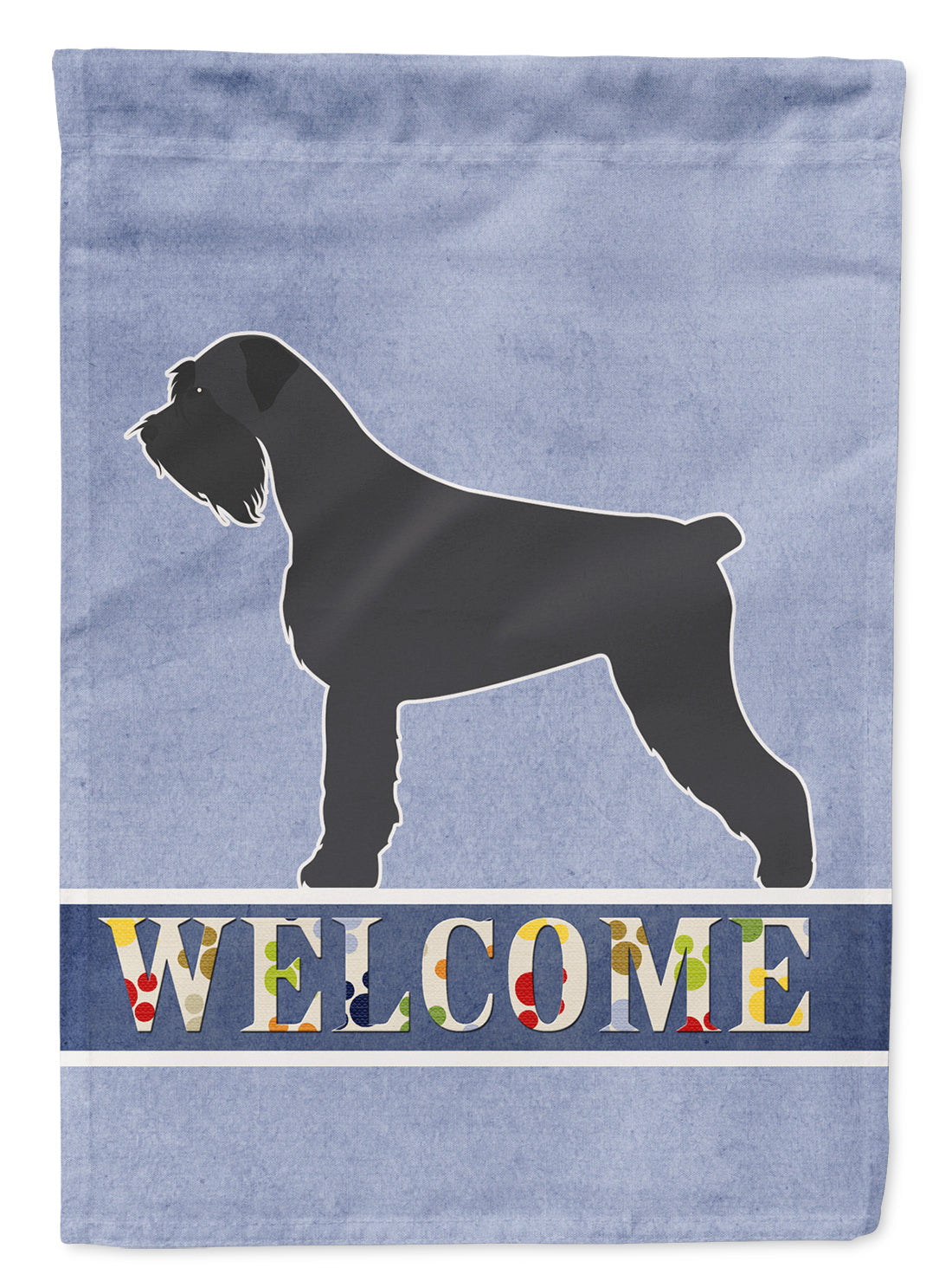 Giant Schnauzer Welcome House Flag 28x40 Porch Sleeve Pole Decorative Outside Yard Banner Artwork Wall Hanging, Polyester