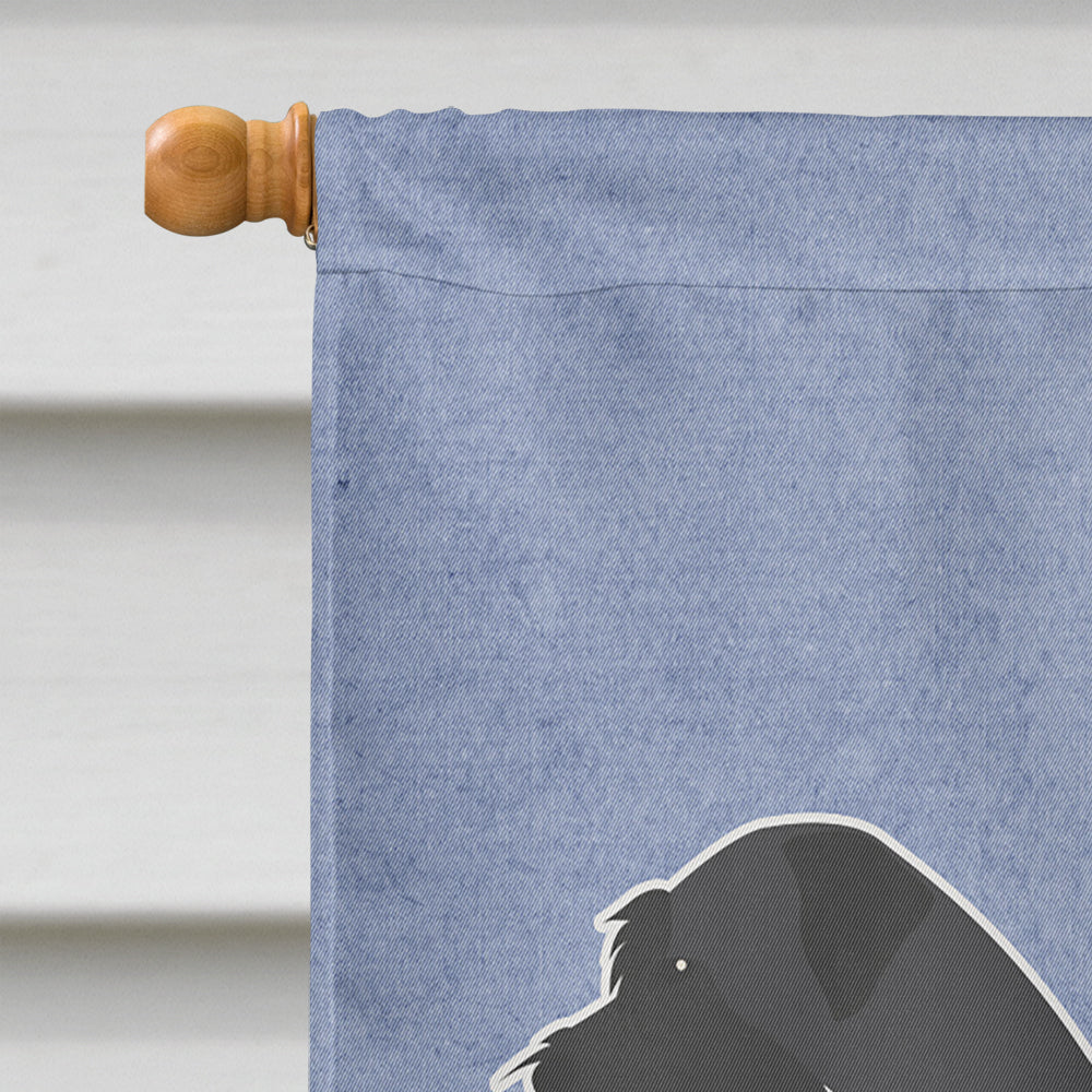 Giant Schnauzer Welcome House Flag 28x40 Porch Sleeve Pole Decorative Outside Yard Banner Artwork Wall Hanging, Polyester