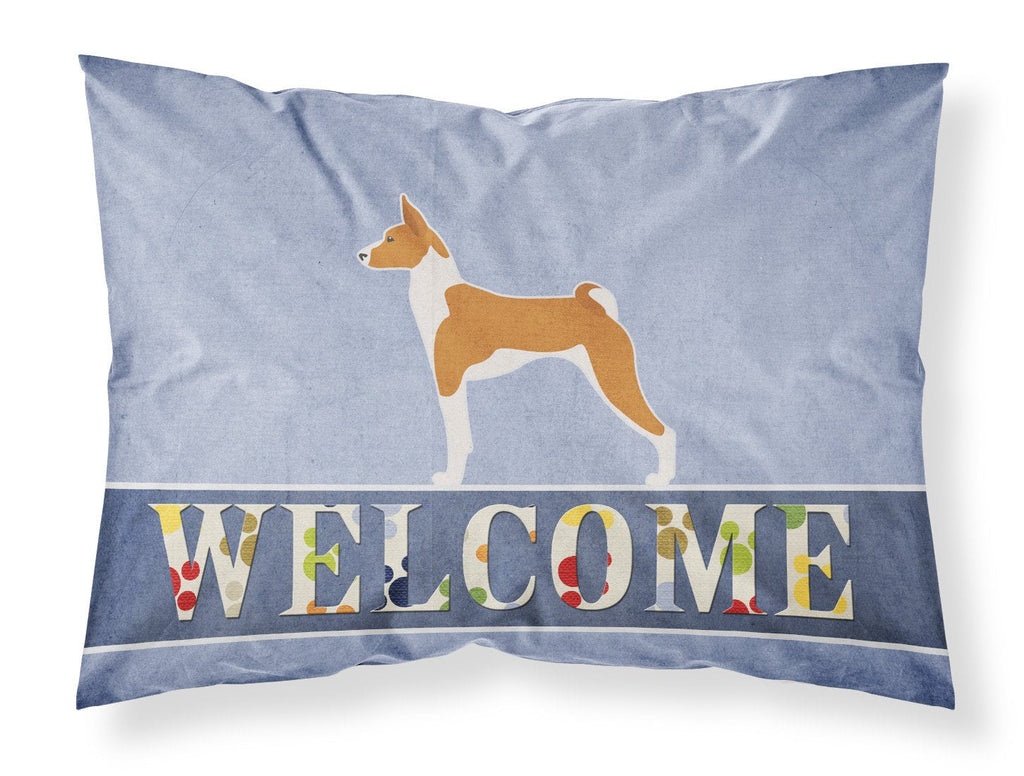 Basenji Welcome Standard Pillowcase Lightweight Super Soft Easy Care Decorative Artwork Pillowcase, Standard