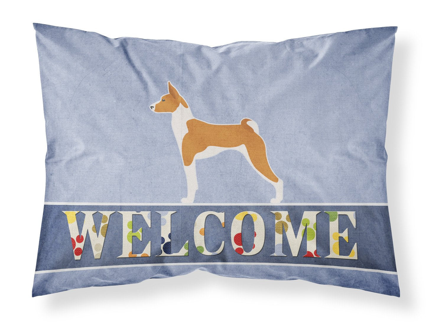 Basenji Welcome Standard Pillowcase Lightweight Super Soft Easy Care Decorative Artwork Pillowcase, Standard