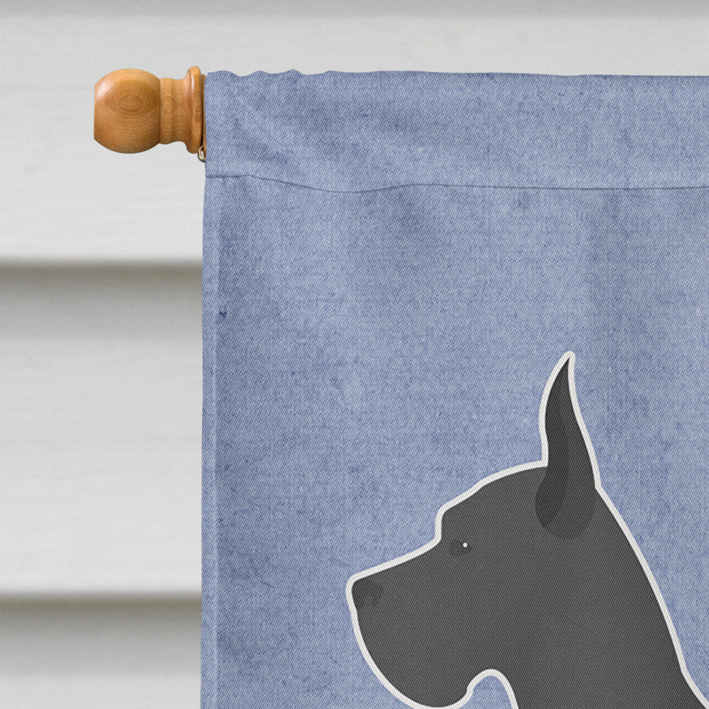 Great Dane Welcome House Flag 28x40 Porch Sleeve Pole Decorative Outside Yard Banner Artwork Wall Hanging, Polyester
