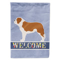 Saint Bernard Welcome House Flag 28x40 Porch Sleeve Pole Decorative Outside Yard Banner Artwork Wall Hanging, Polyester