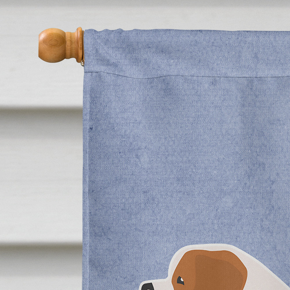Saint Bernard Welcome House Flag 28x40 Porch Sleeve Pole Decorative Outside Yard Banner Artwork Wall Hanging, Polyester