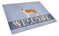 Saint Bernard Welcome Cutting Board Tempered Glass Kitchen Cutting Surface, Heat Resistant Chopping, Non-Slip Feet, Food Prep & Serving