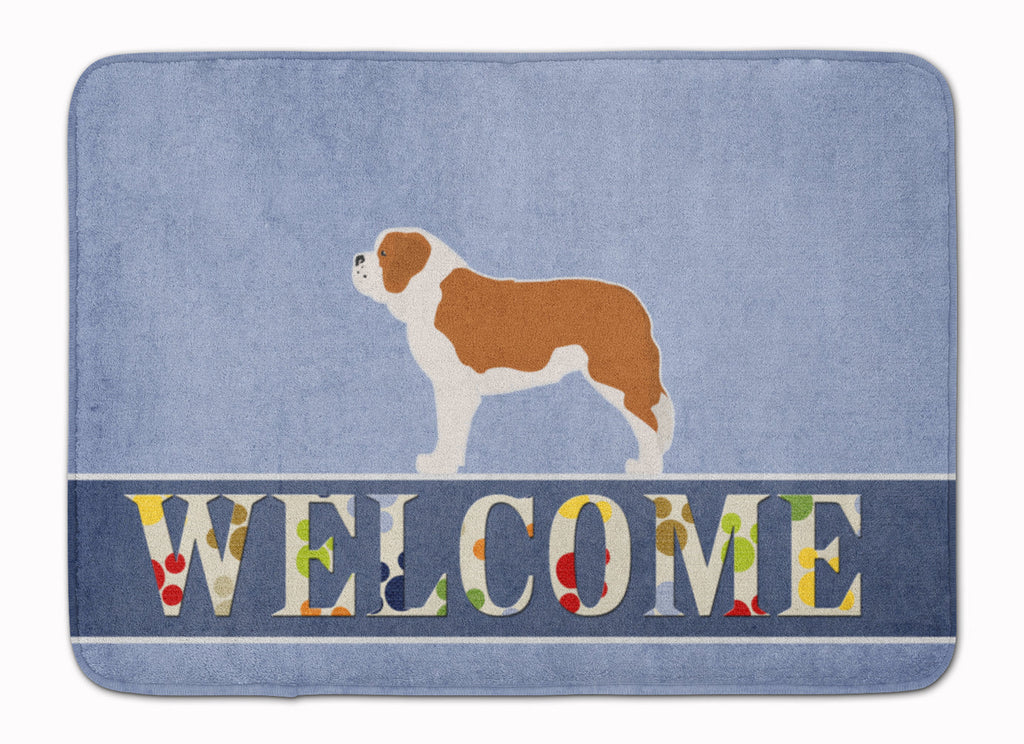 Saint Bernard Welcome Memory Foam Kitchen Mat Machine Washable Anti-Fatigue Cushion Comfort Bath or Kitchen Rug