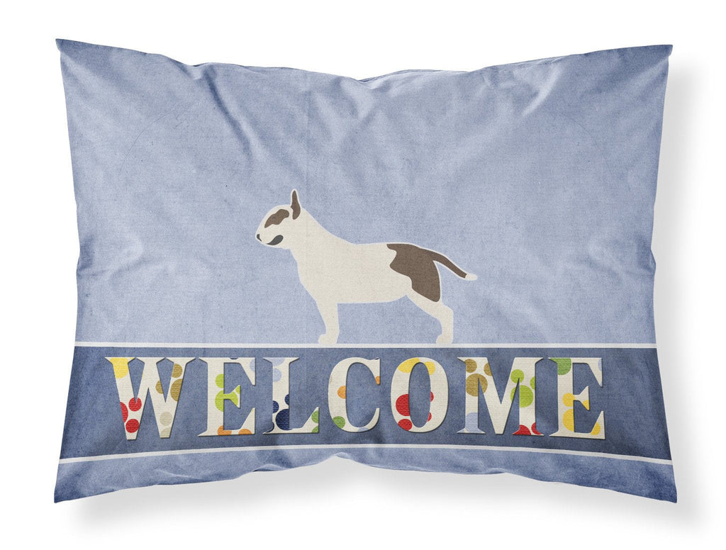 Bull Terrier Welcome Standard Pillowcase Lightweight Super Soft Easy Care Decorative Artwork Pillowcase, Standard