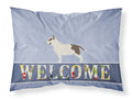 Bull Terrier Welcome Standard Pillowcase Lightweight Super Soft Easy Care Decorative Artwork Pillowcase, Standard