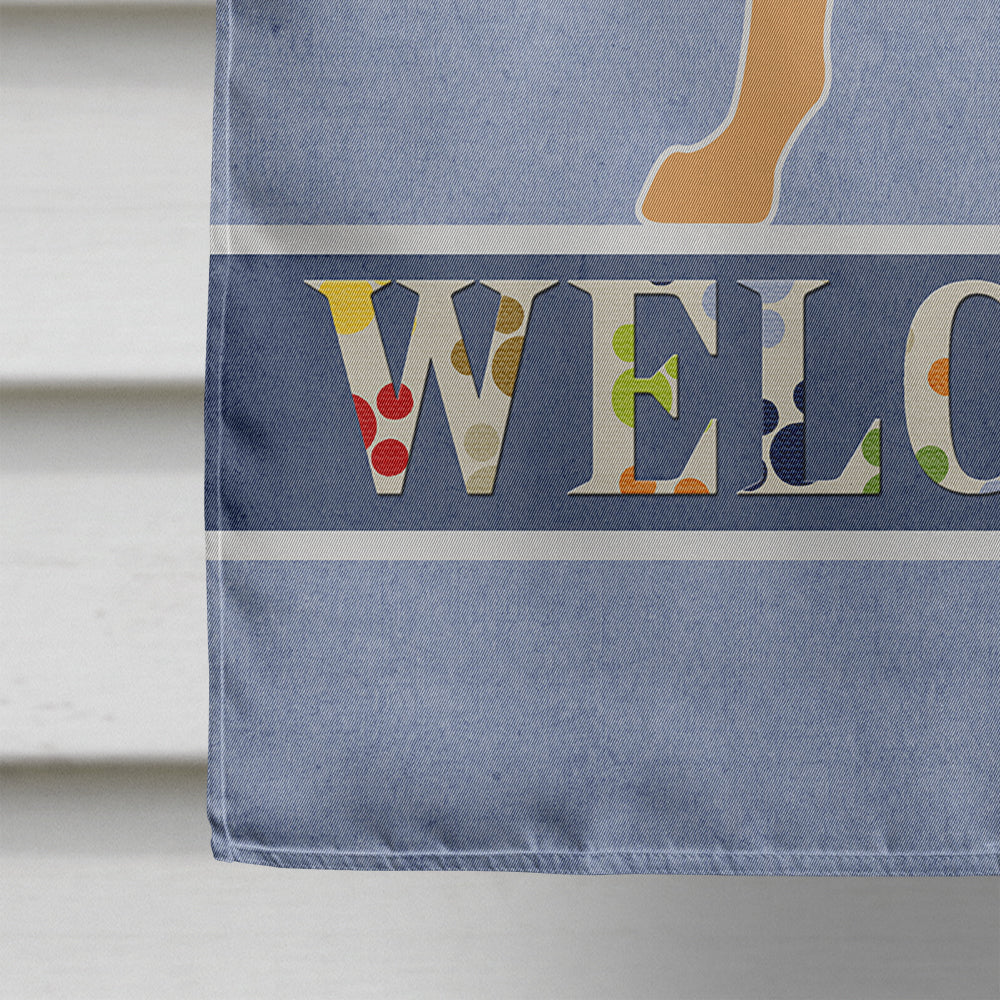 Fila Brasileiro Welcome House Flag 28x40 Porch Sleeve Pole Decorative Outside Yard Banner Artwork Wall Hanging, Polyester