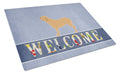 Fila Brasileiro Welcome Cutting Board Tempered Glass Kitchen Cutting Surface, Heat Resistant Chopping, Non-Slip Feet, Food Prep & Serving