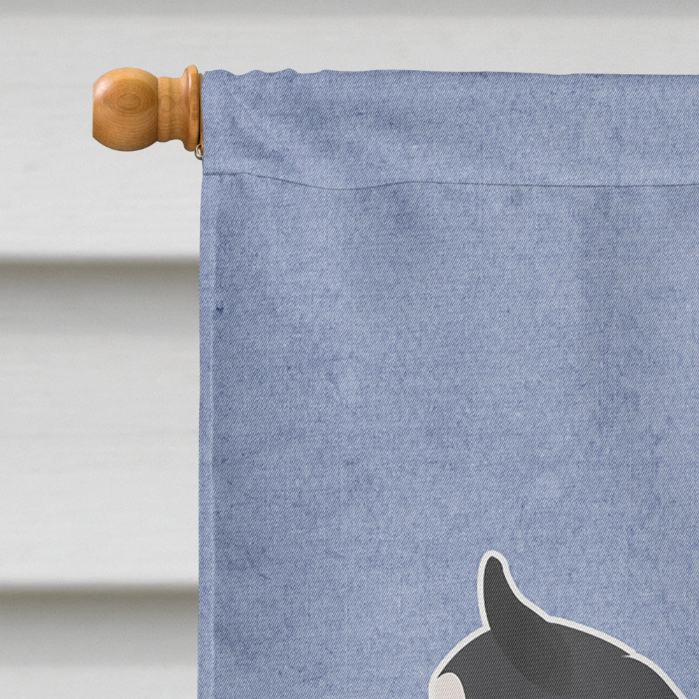 Siberian Husky Welcome House Flag 28x40 Porch Sleeve Pole Decorative Outside Yard Banner Artwork Wall Hanging, Polyester
