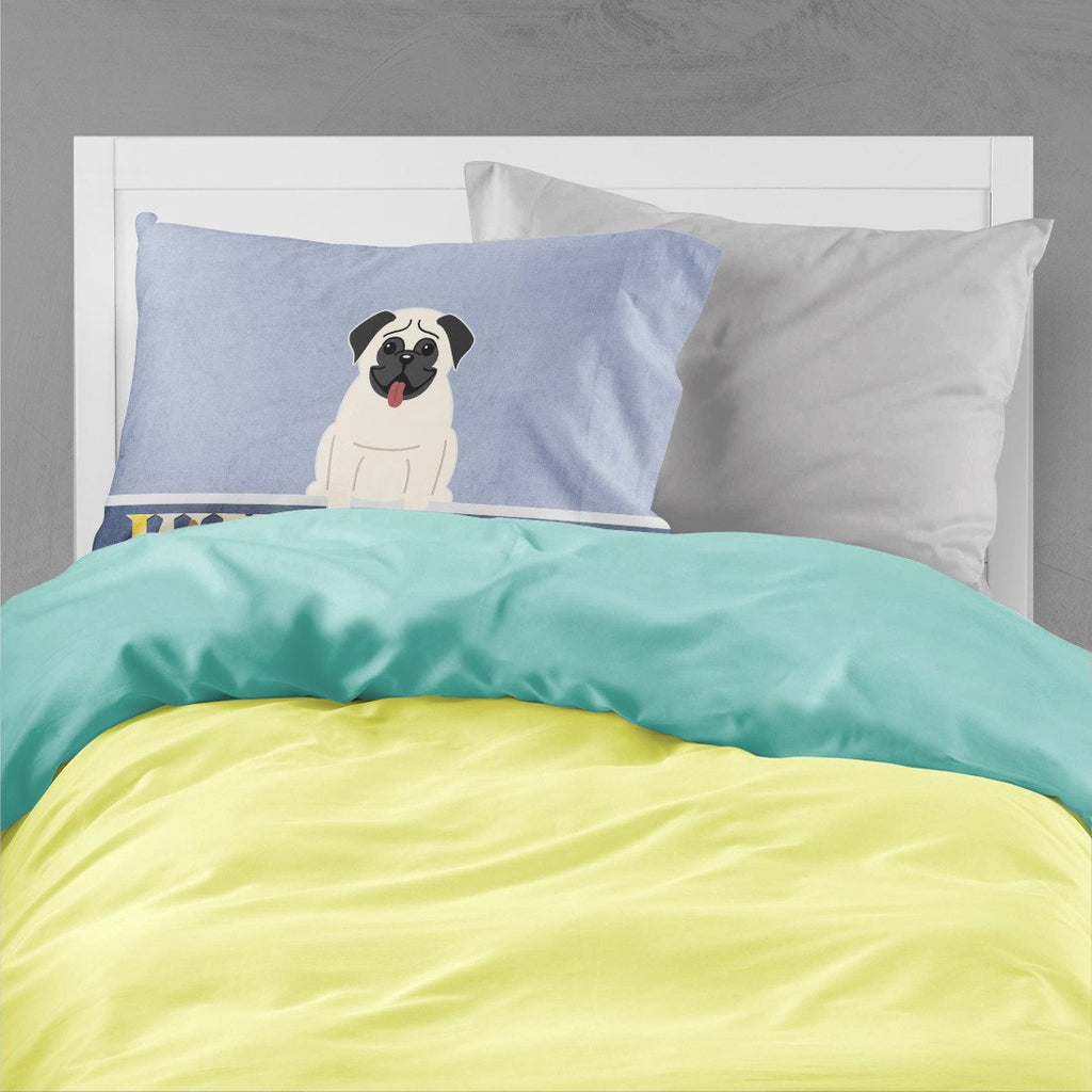 Pug Cream Welcome Standard Pillowcase Lightweight Super Soft Easy Care Decorative Artwork Pillowcase, Standard