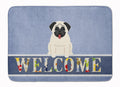 Pug Cream Welcome Memory Foam Kitchen Mat Machine Washable Anti-Fatigue Cushion Comfort Bath or Kitchen Rug
