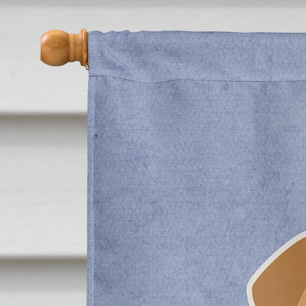 Pug Brown Welcome House Flag 28x40 Porch Sleeve Pole Decorative Outside Yard Banner Artwork Wall Hanging, Polyester