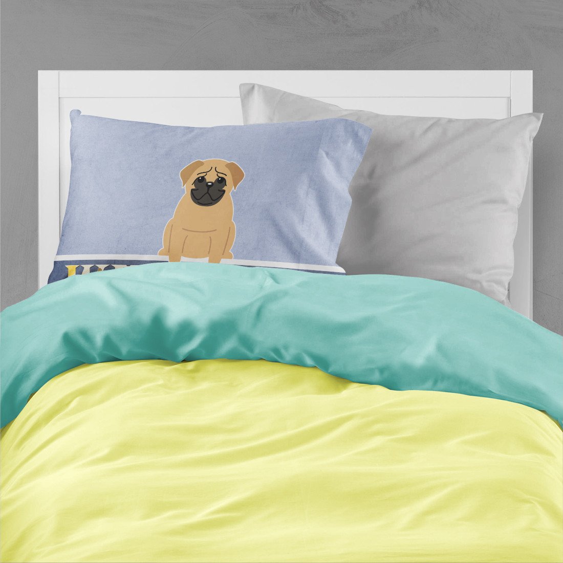 Pug Brown Welcome Standard Pillowcase Lightweight Super Soft Easy Care Decorative Artwork Pillowcase, Standard