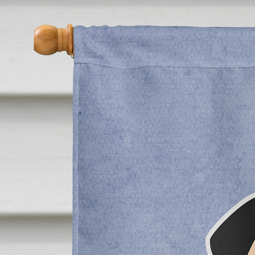 Pug Fawn Welcome House Flag 28x40 Porch Sleeve Pole Decorative Outside Yard Banner Artwork Wall Hanging, Polyester