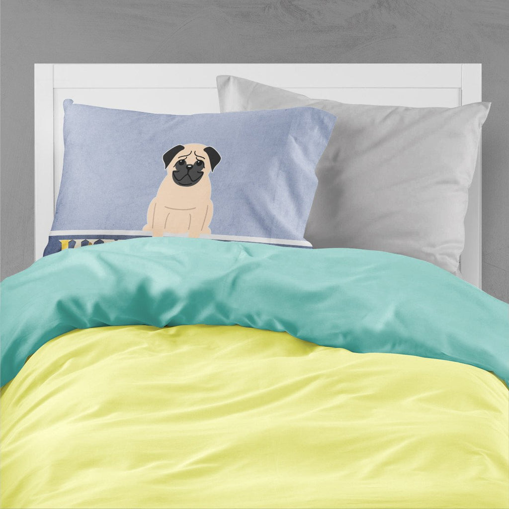 Pug Fawn Welcome Standard Pillowcase Lightweight Super Soft Easy Care Decorative Artwork Pillowcase, Standard