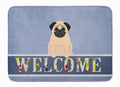 Pug Fawn Welcome Memory Foam Kitchen Mat Machine Washable Anti-Fatigue Cushion Comfort Bath or Kitchen Rug