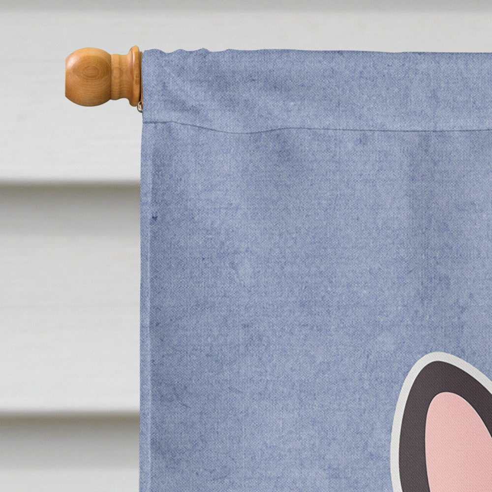 French Bulldog Brindle Welcome House Flag 28x40 Porch Sleeve Pole Decorative Outside Yard Banner Artwork Wall Hanging, Polyester