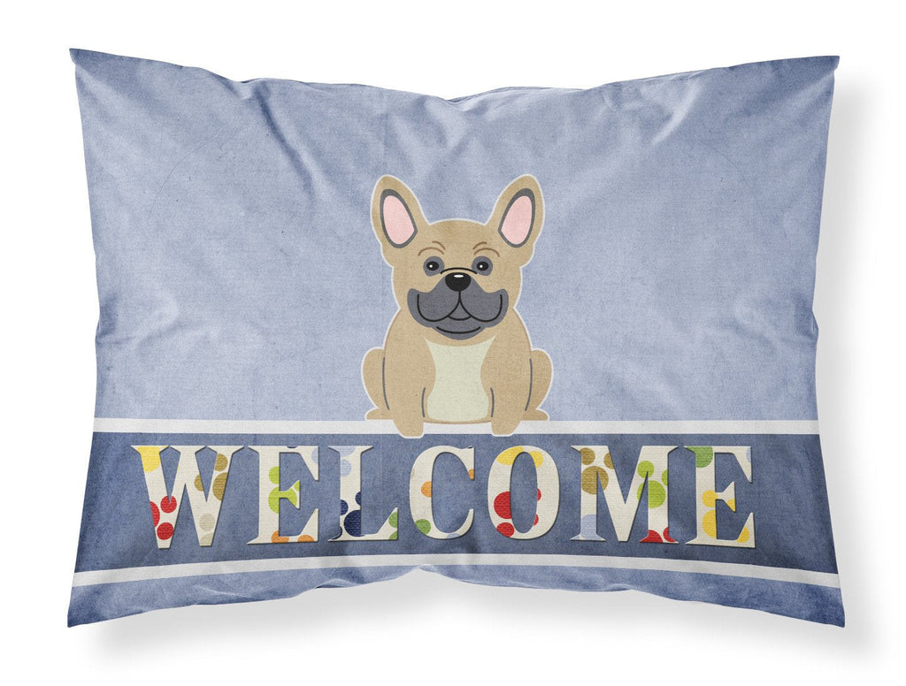 French Bulldog Cream Welcome Standard Pillowcase Lightweight Super Soft Easy Care Decorative Artwork Pillowcase, Standard
