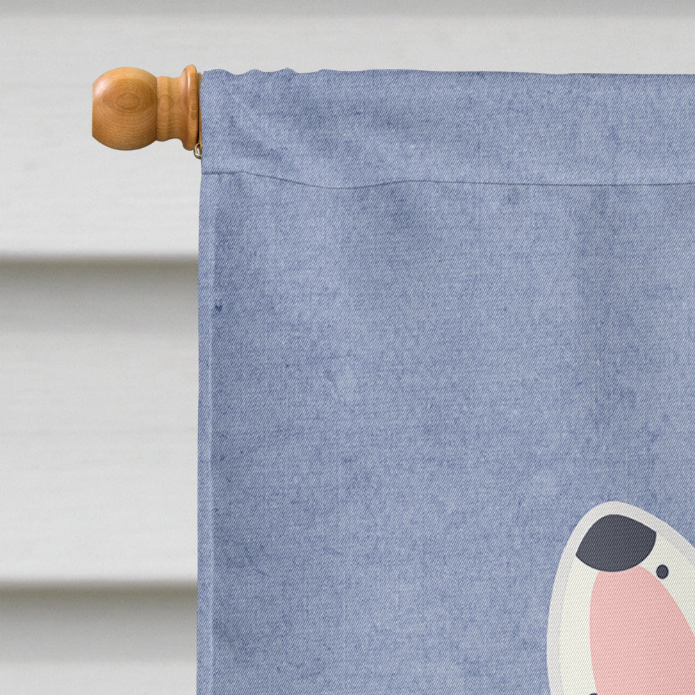 French Bulldog Piebald Welcome House Flag 28x40 Porch Sleeve Pole Decorative Outside Yard Banner Artwork Wall Hanging, Polyester