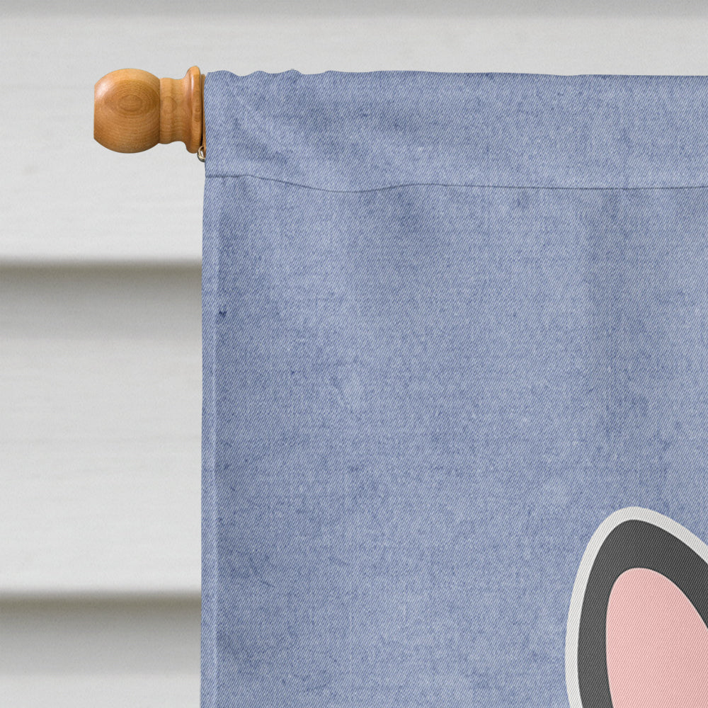 French Bulldog Black Welcome House Flag 28x40 Porch Sleeve Pole Decorative Outside Yard Banner Artwork Wall Hanging, Polyester