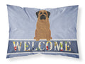 Mastiff Brindle Welcome Standard Pillowcase Lightweight Super Soft Easy Care Decorative Artwork Pillowcase, Standard